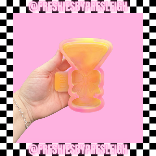 Martini Bow Glass Freshie Mold