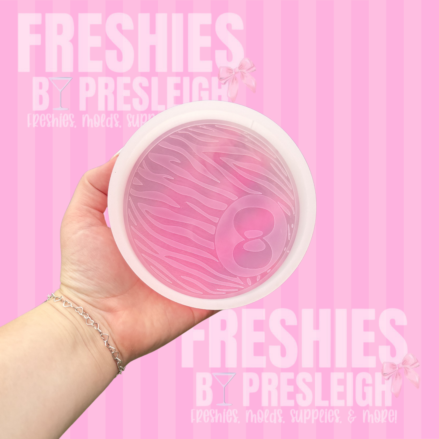 Zebra 8 Ball Freshie Mold