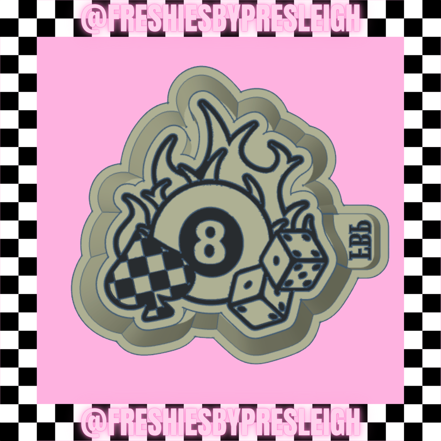 Punchy 8 Ball Freshie Mold