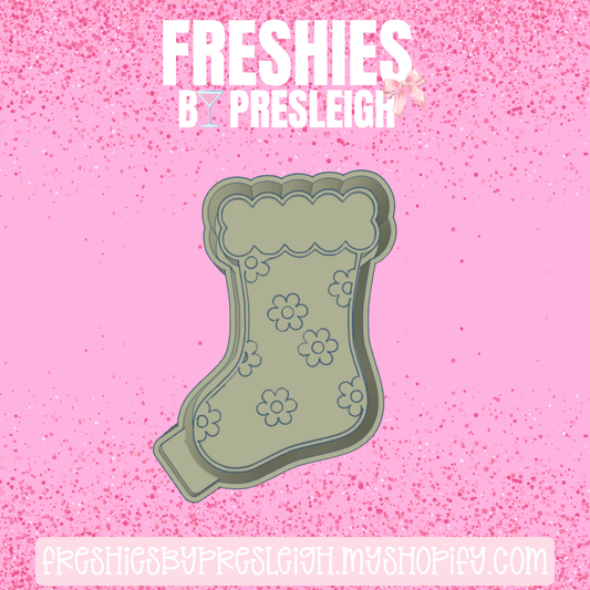 Floral Stocking Freshie Mold