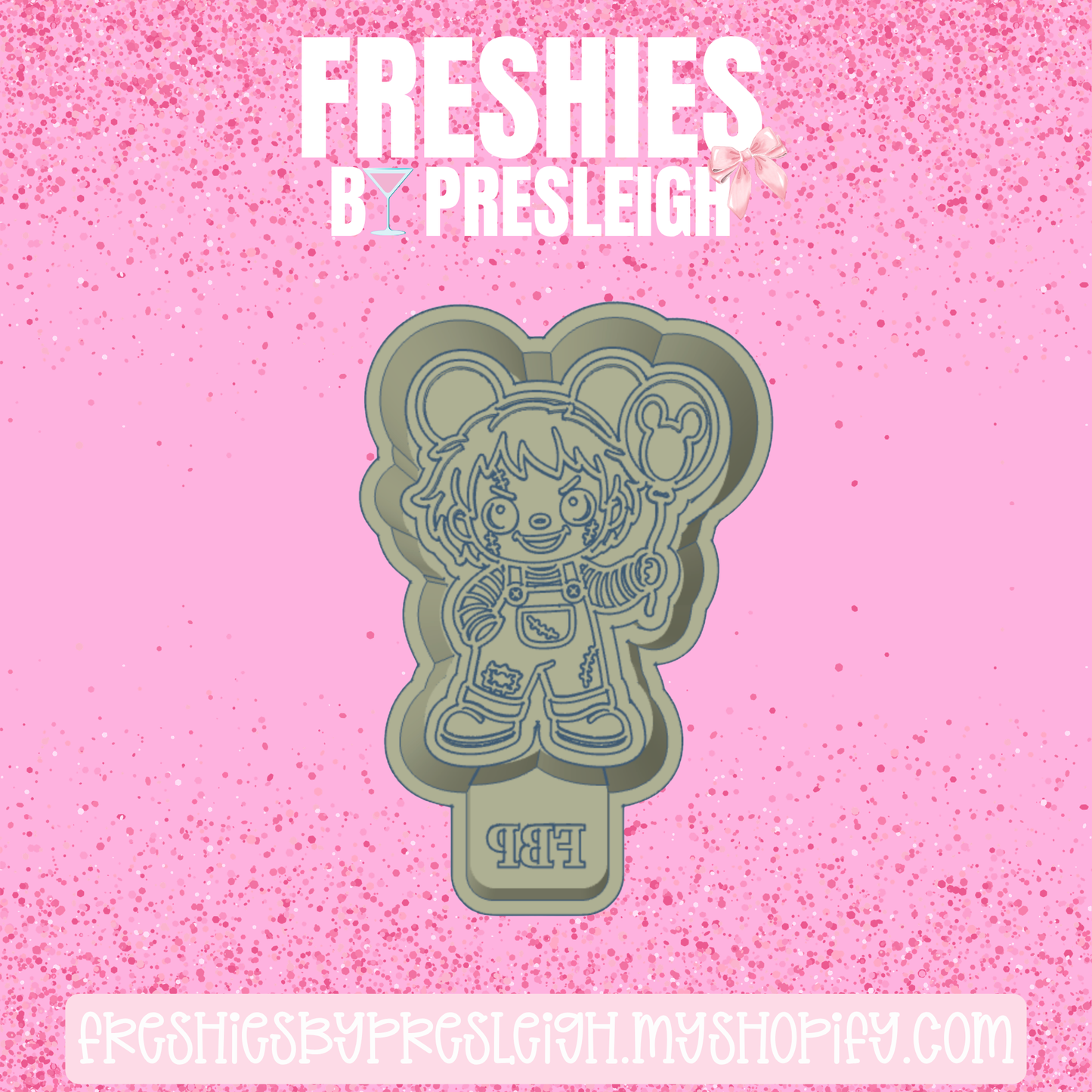 Cute Chucky with Ears Freshie Mold