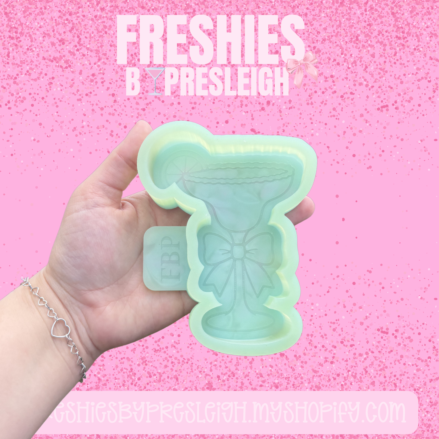 Margarita Bow Glass Freshie Mold