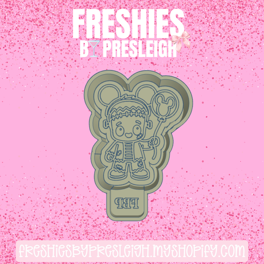 Cute Frankenstein with Ears Freshie Mold