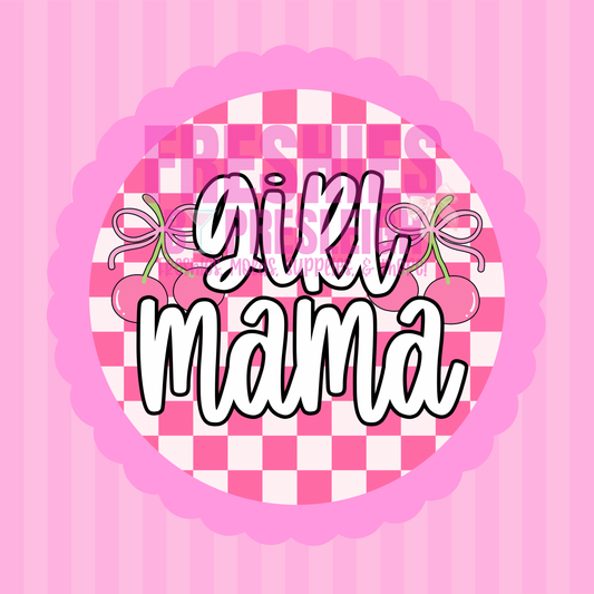 Checkered Girl Mama Freshie Card Stock