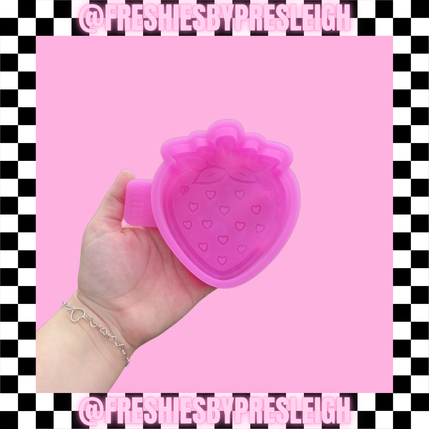 Heart Strawberry Freshie Mold
