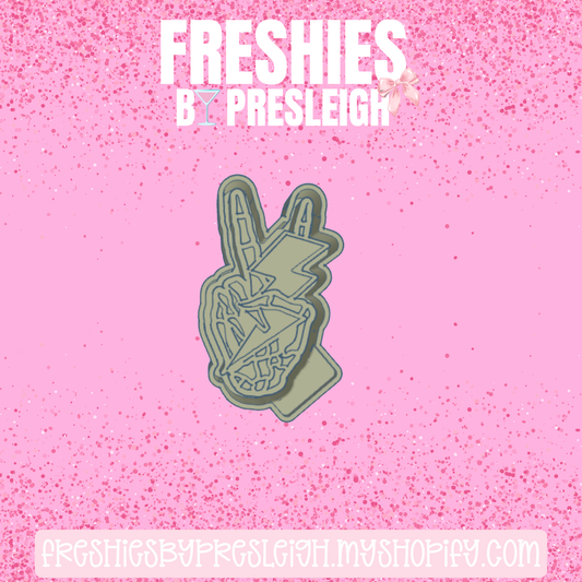 Bolt Peace Sign Freshie Mold