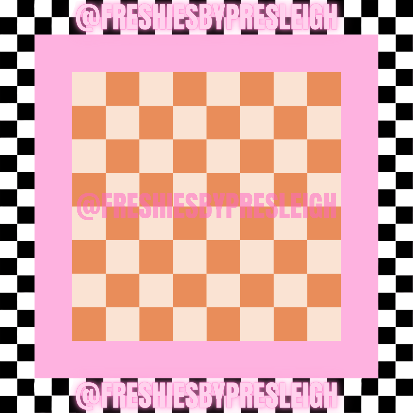 Fall Checkered (Square) Freshie Card Stock