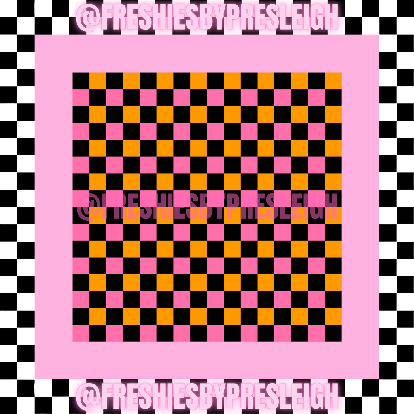 Fall Checkered (Square) Freshie Card Stock