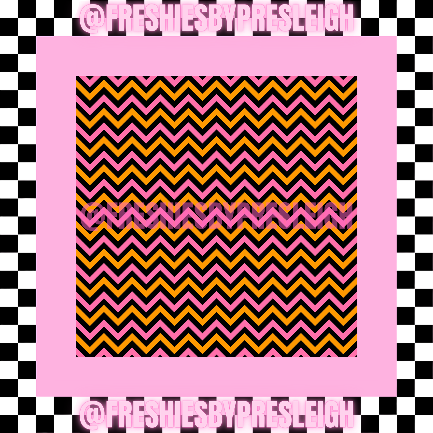 Fall Chevron (Square) Freshie Card Stock