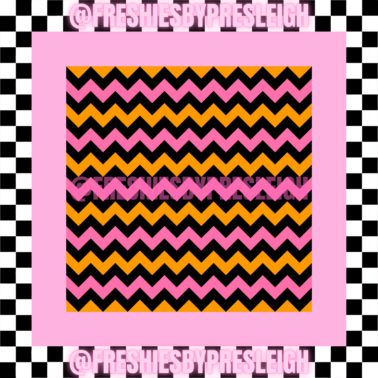 Fall Chevron (Square) Freshie Card Stock