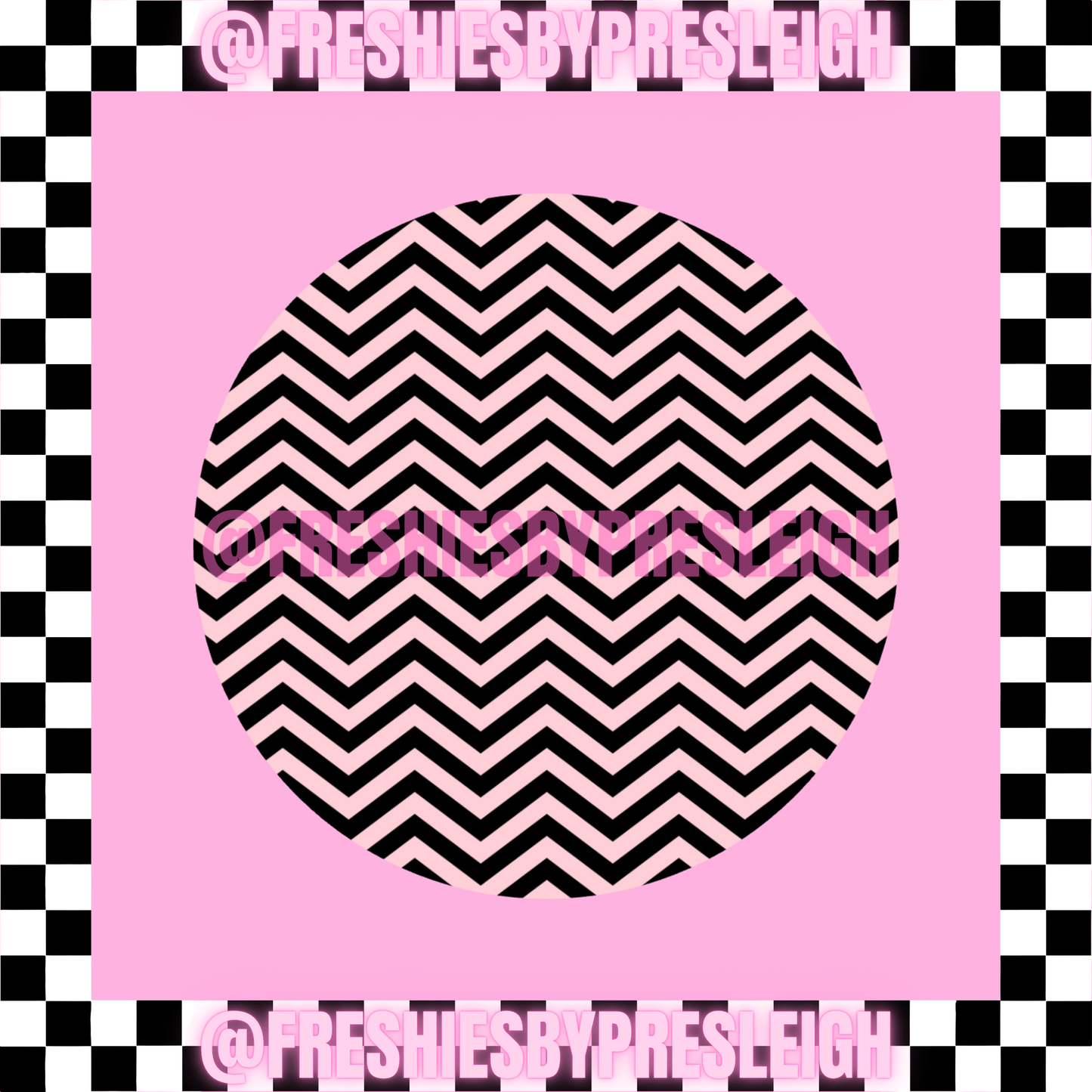 Fall Chevron (Round) Freshie Card Stock