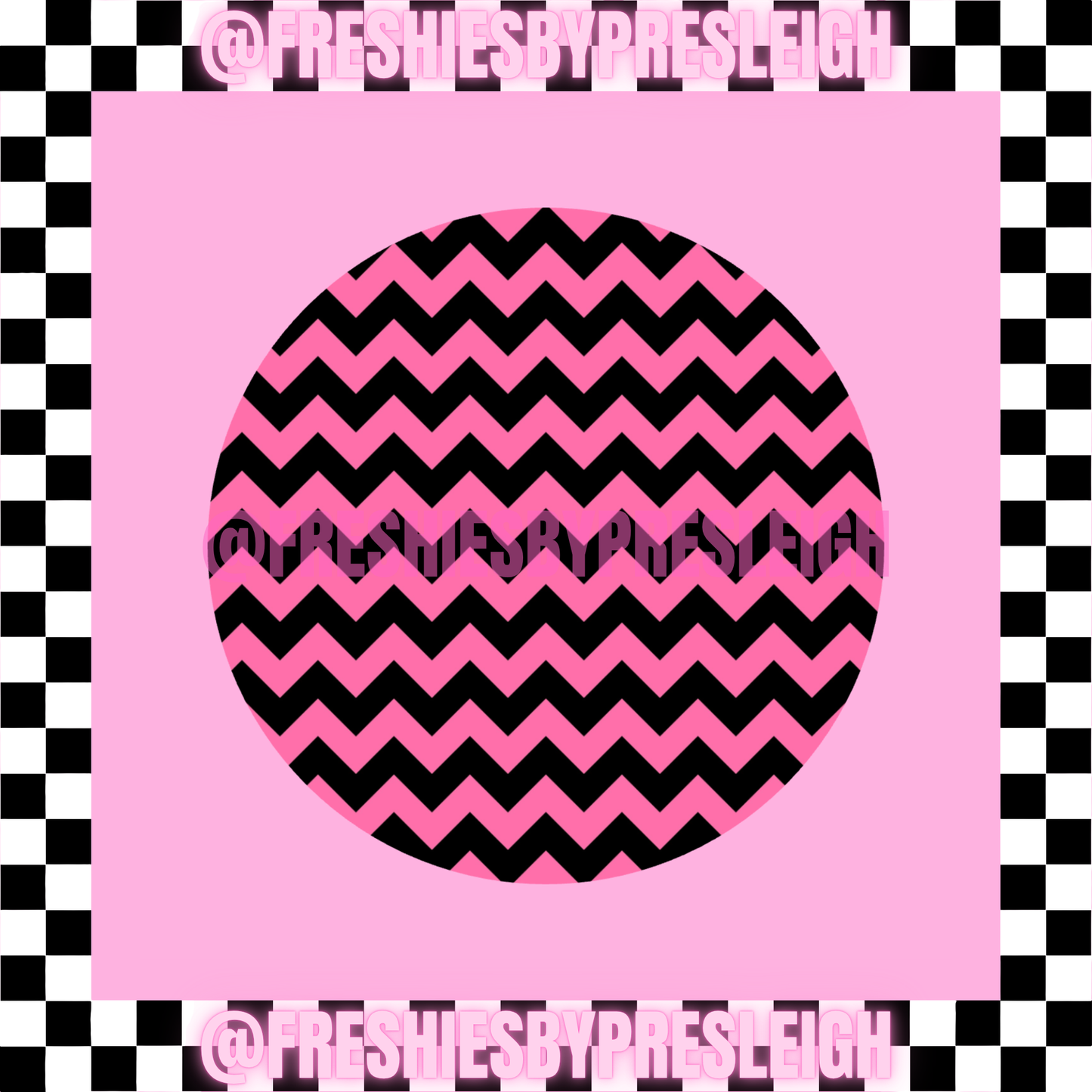 Fall Chevron (Round) Freshie Card Stock
