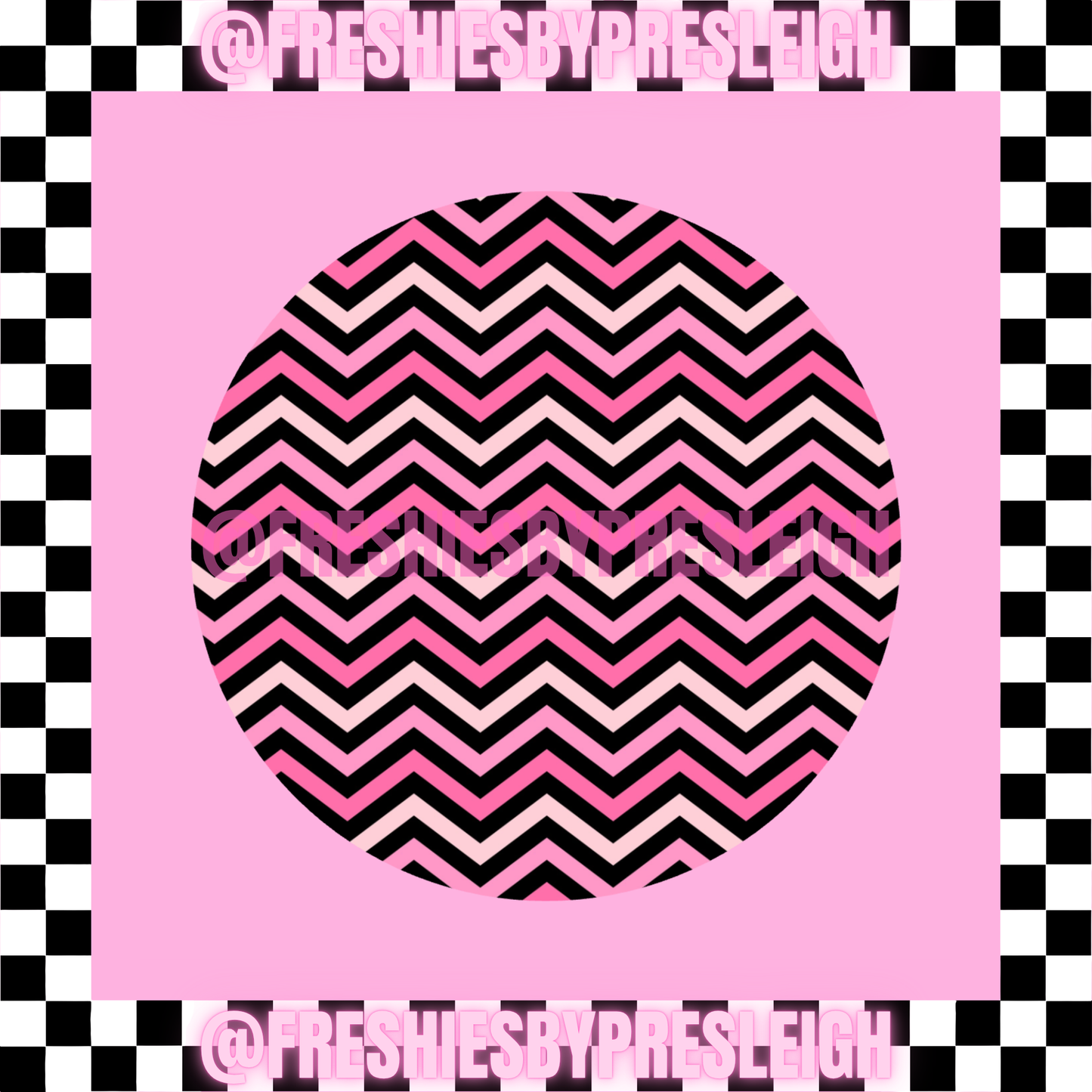 Fall Chevron (Round) Freshie Card Stock