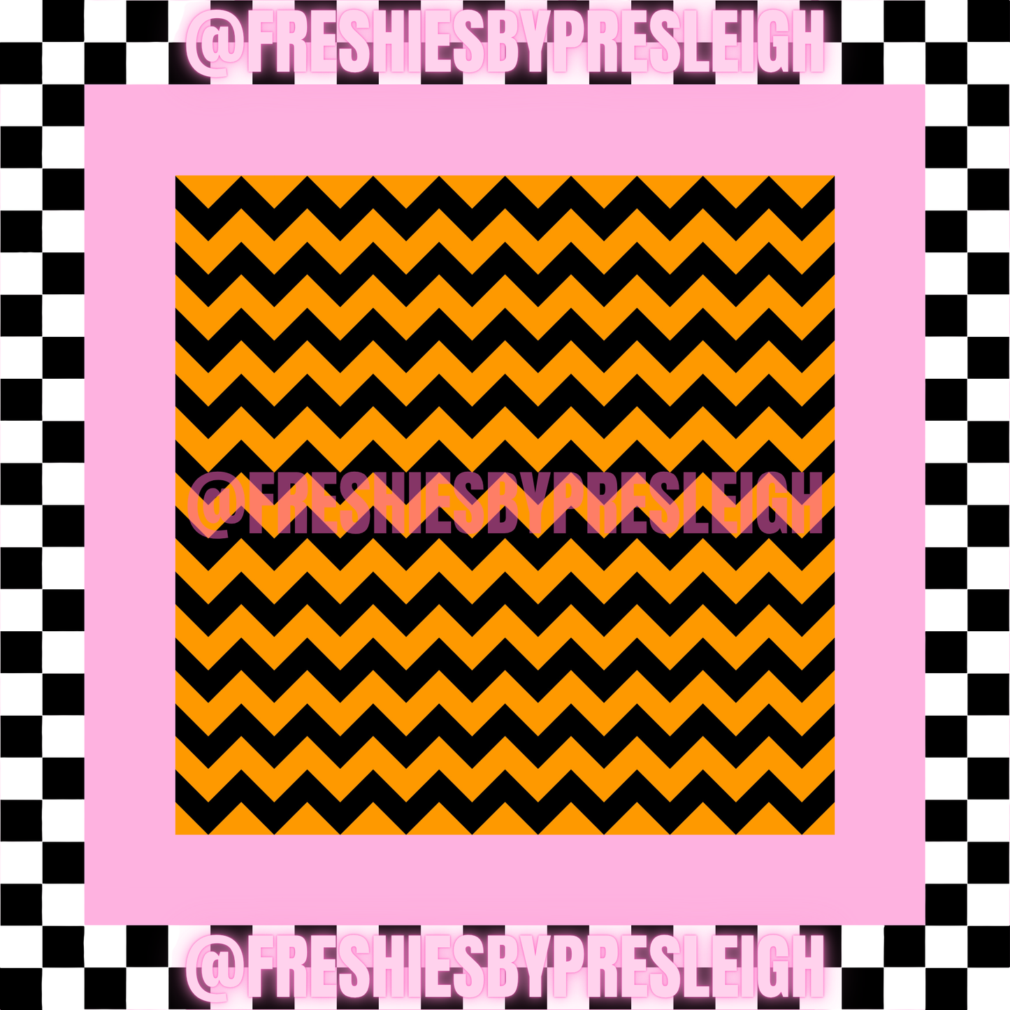Fall Chevron (Square) Freshie Card Stock