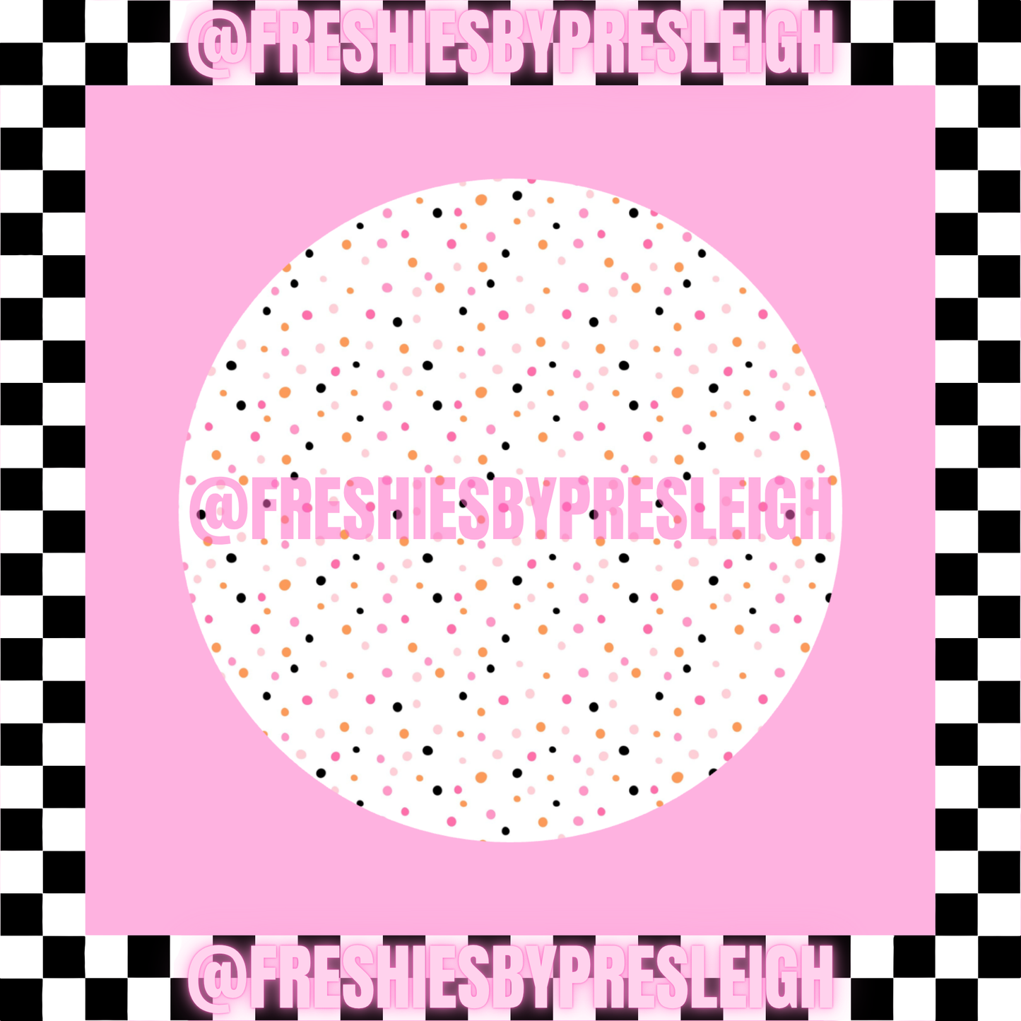 Fall Polka Dot (Round) Freshie Card Stock