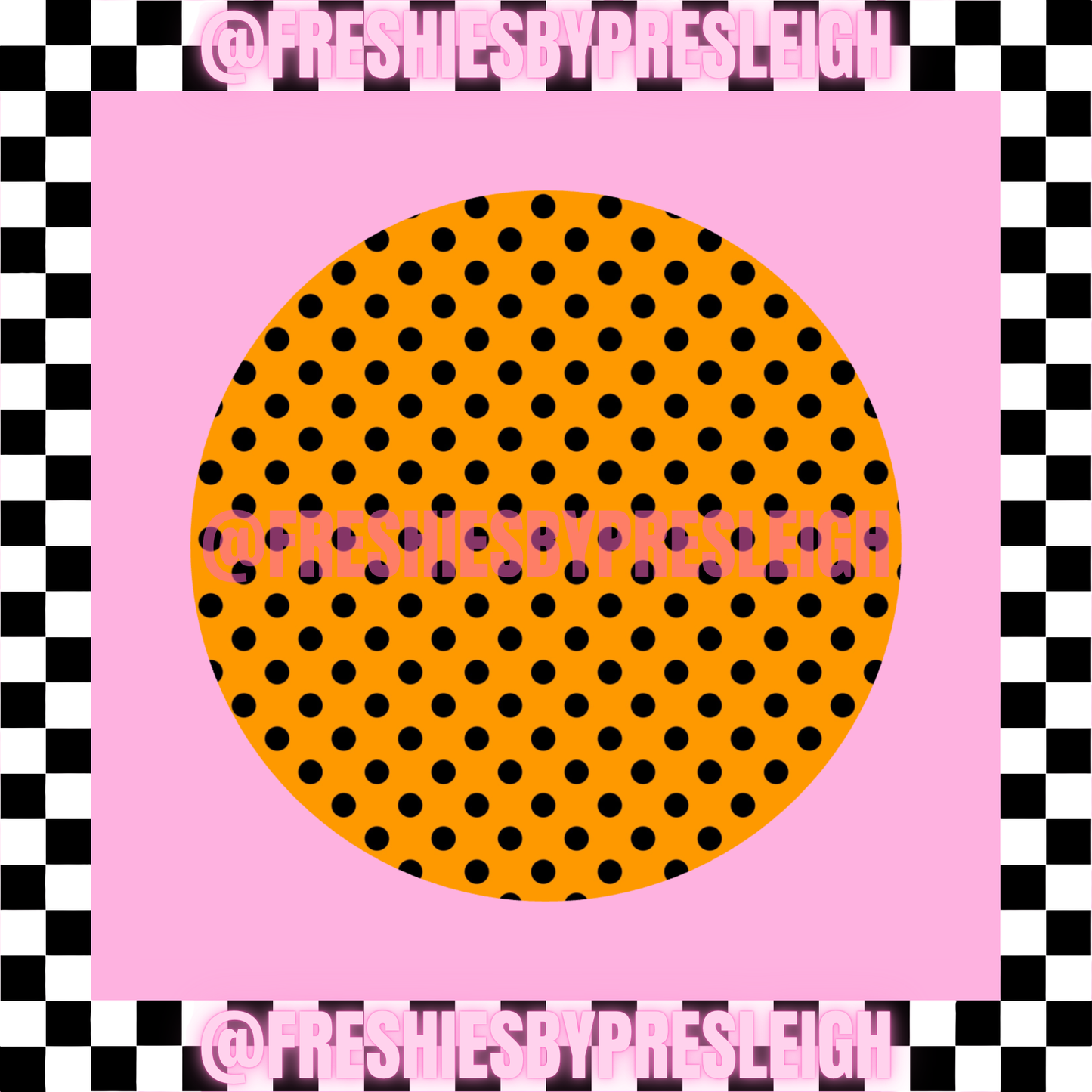 Fall Polka Dot (Round) Freshie Card Stock