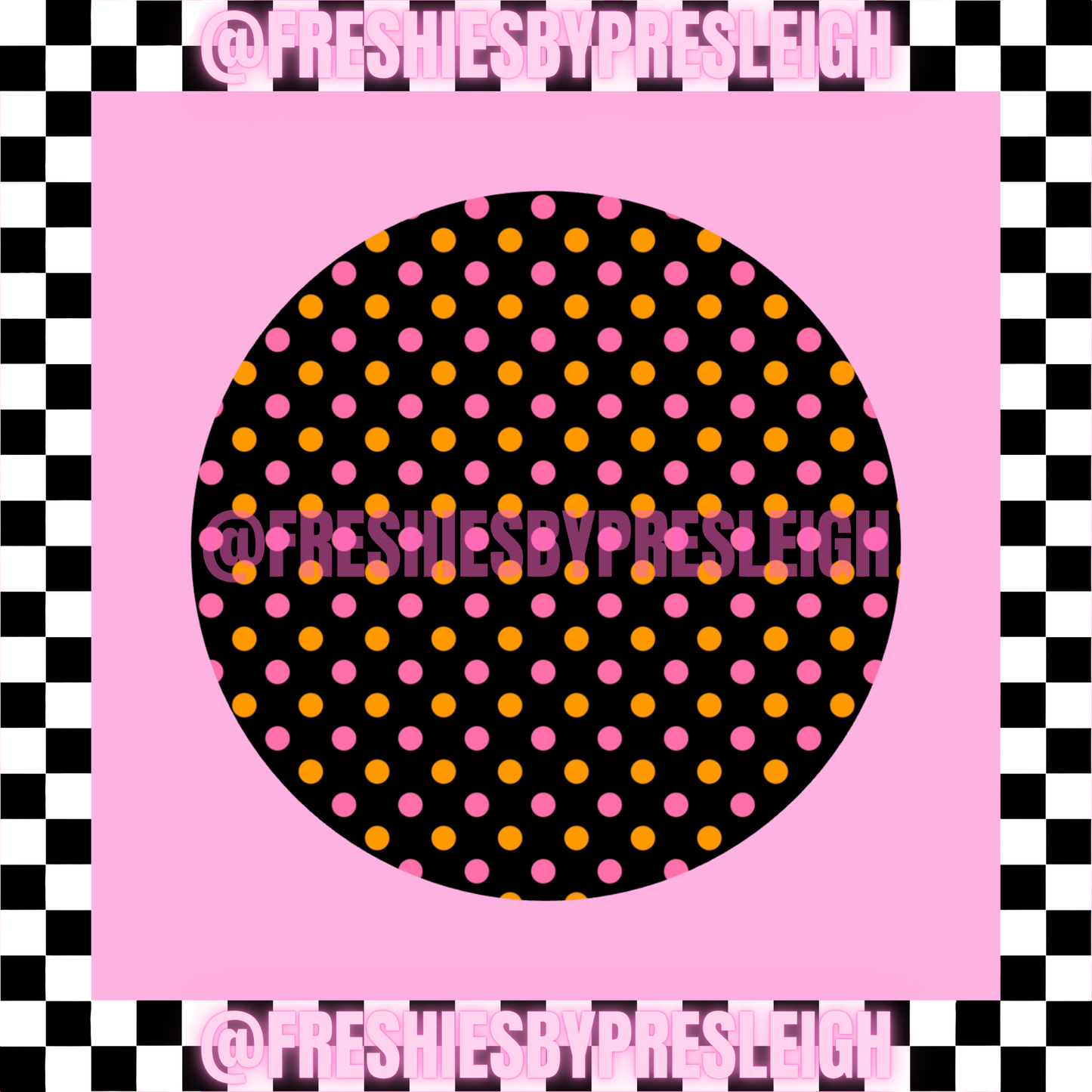 Fall Polka Dot (Round) Freshie Card Stock