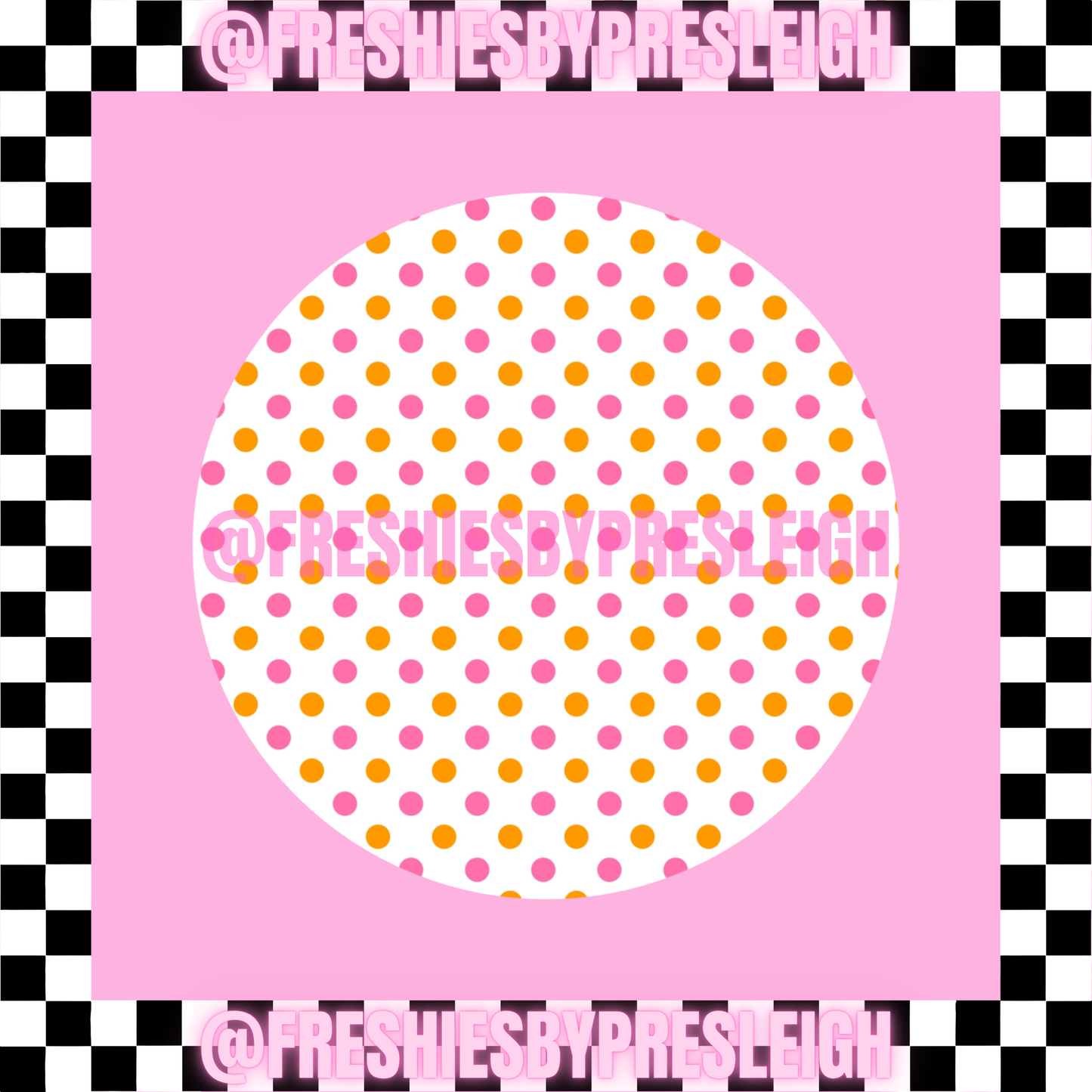 Fall Polka Dot (Round) Freshie Card Stock