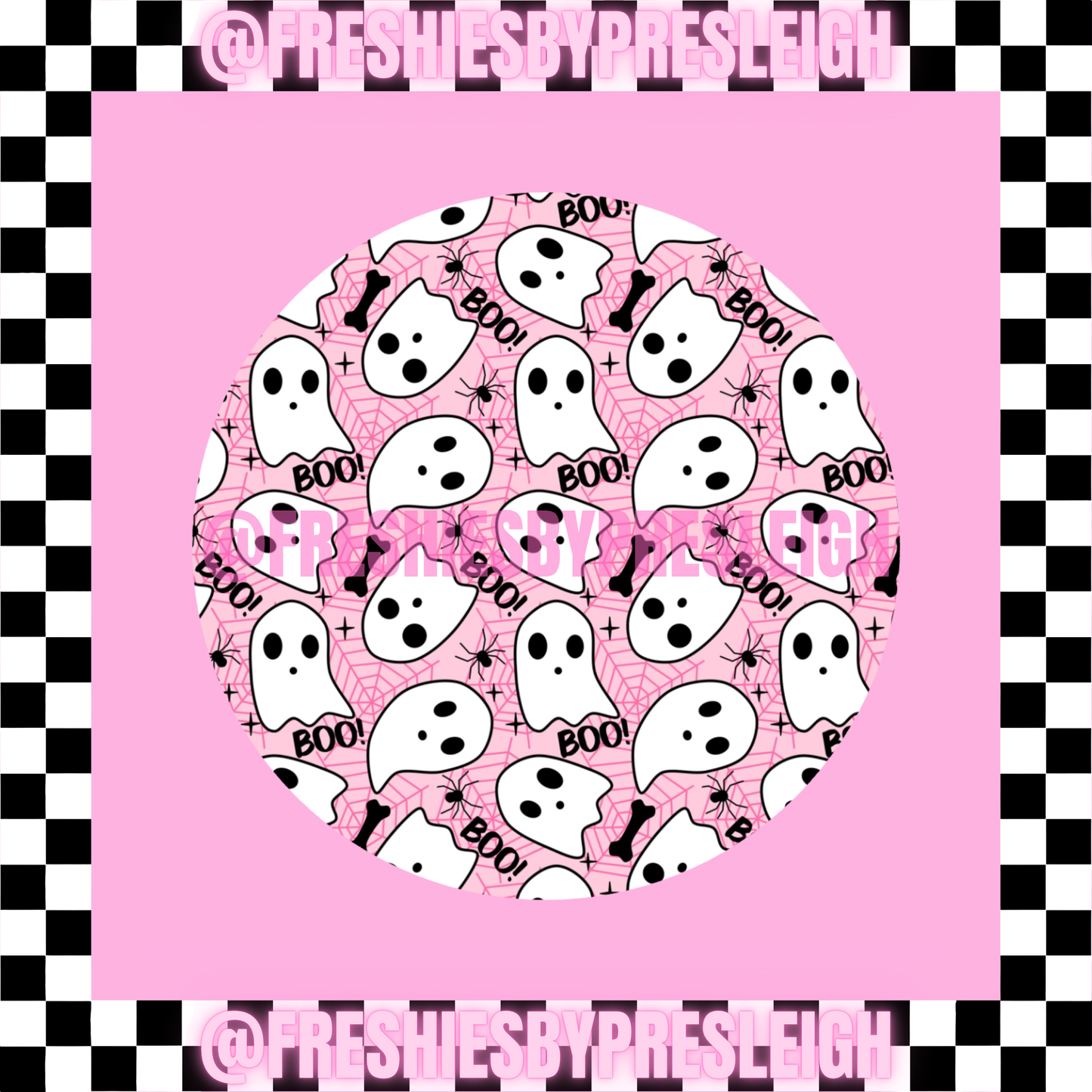 Fall Ghost (Round) Freshie Card Stock