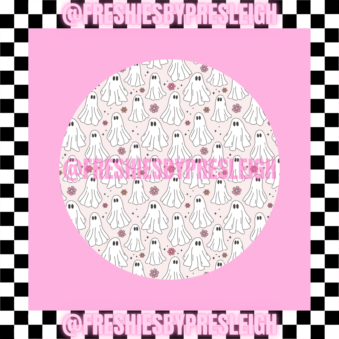 Fall Ghost (Round) Freshie Card Stock