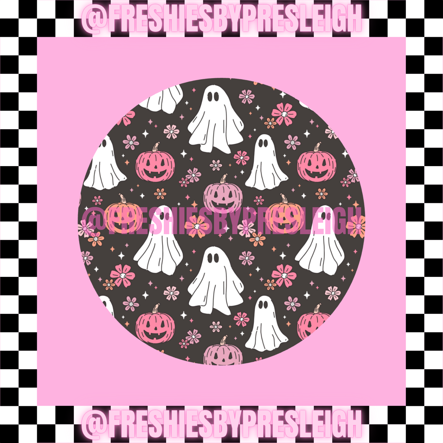 Fall Ghost (Round) Freshie Card Stock