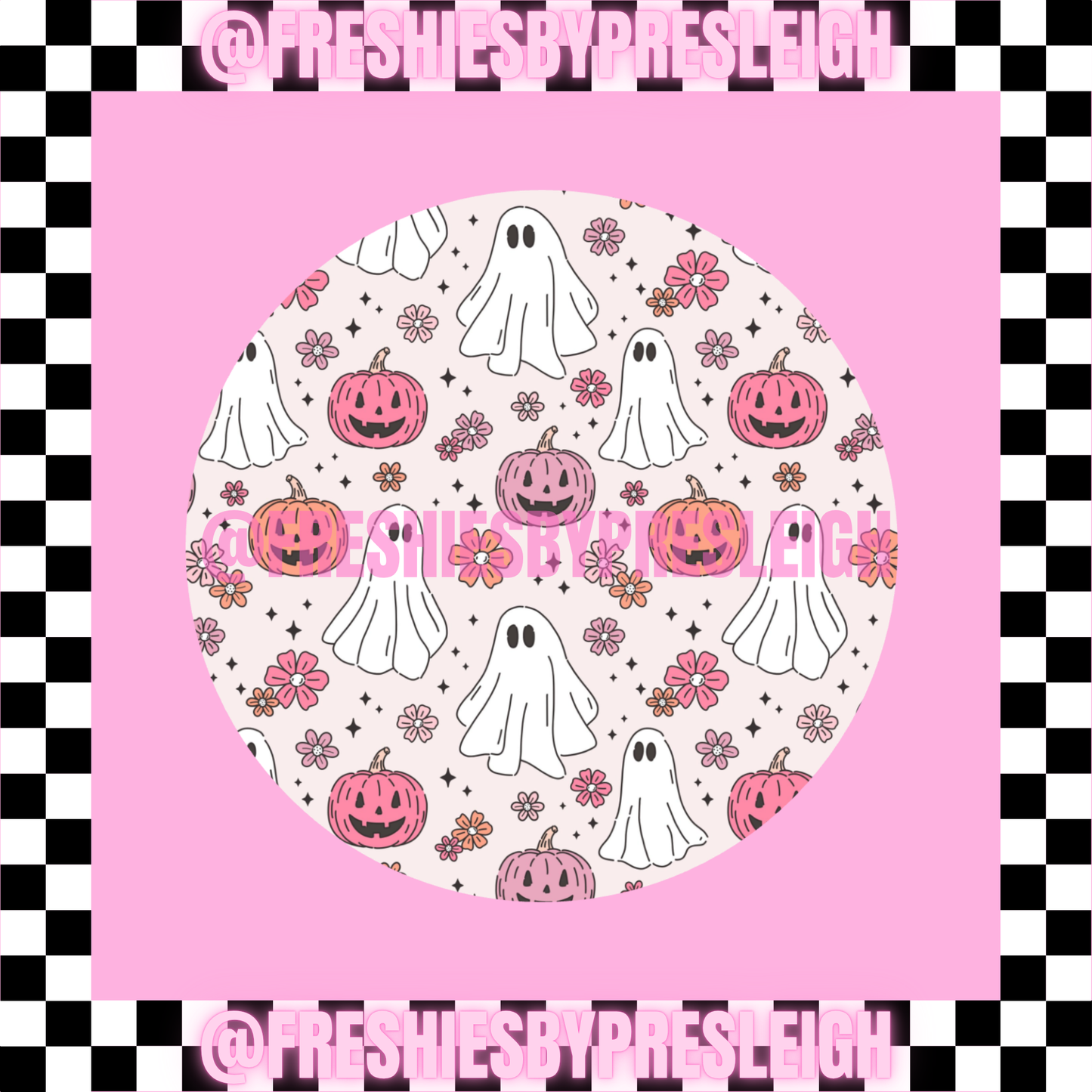 Fall Ghost (Round) Freshie Card Stock
