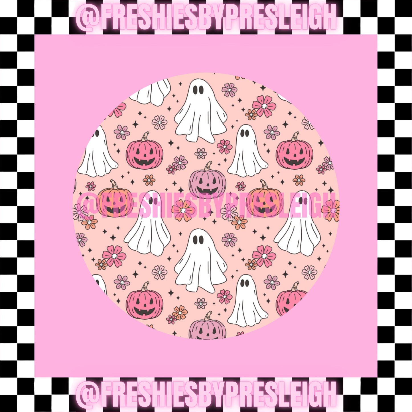 Fall Ghost (Round) Freshie Card Stock