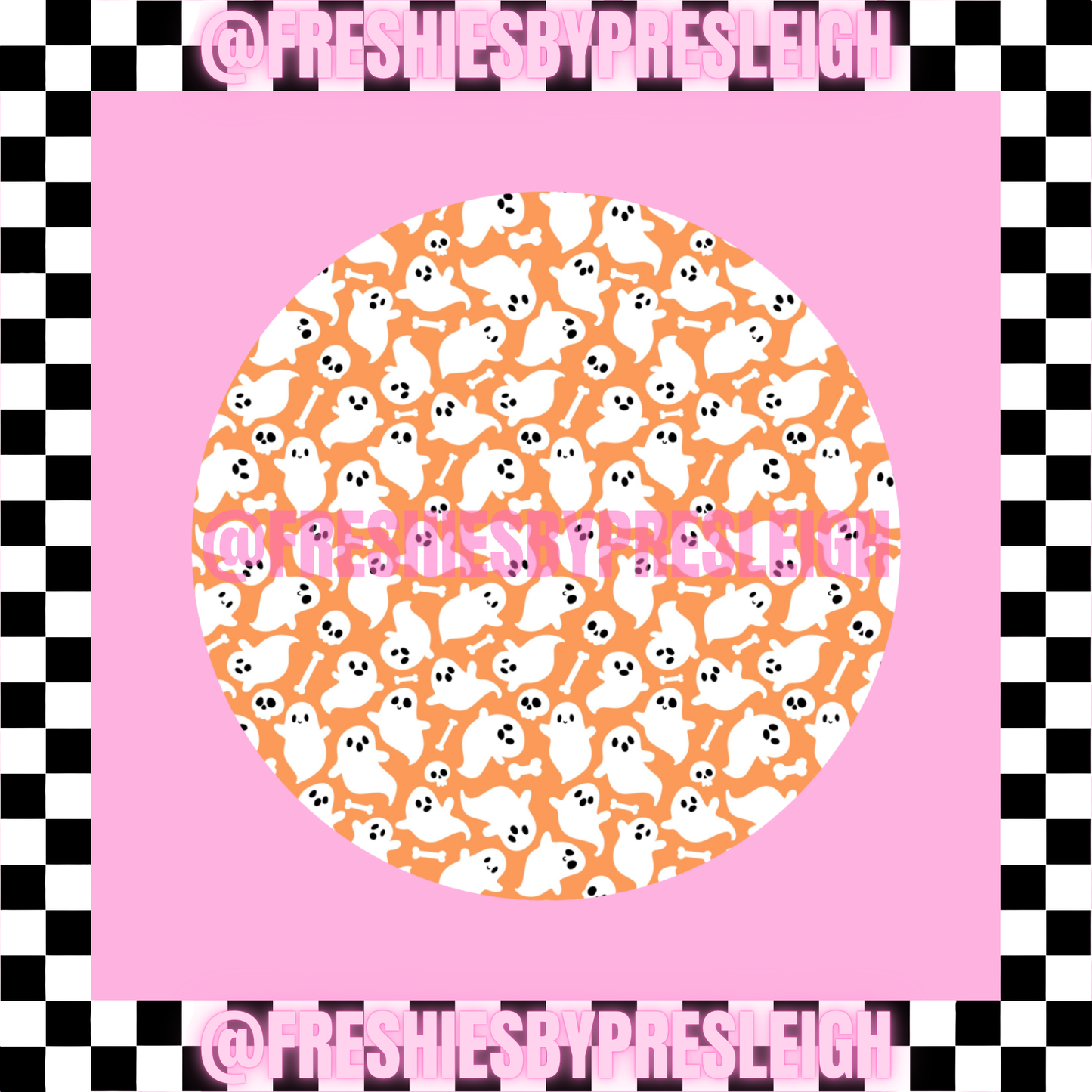 Fall Ghost (Round) Freshie Card Stock