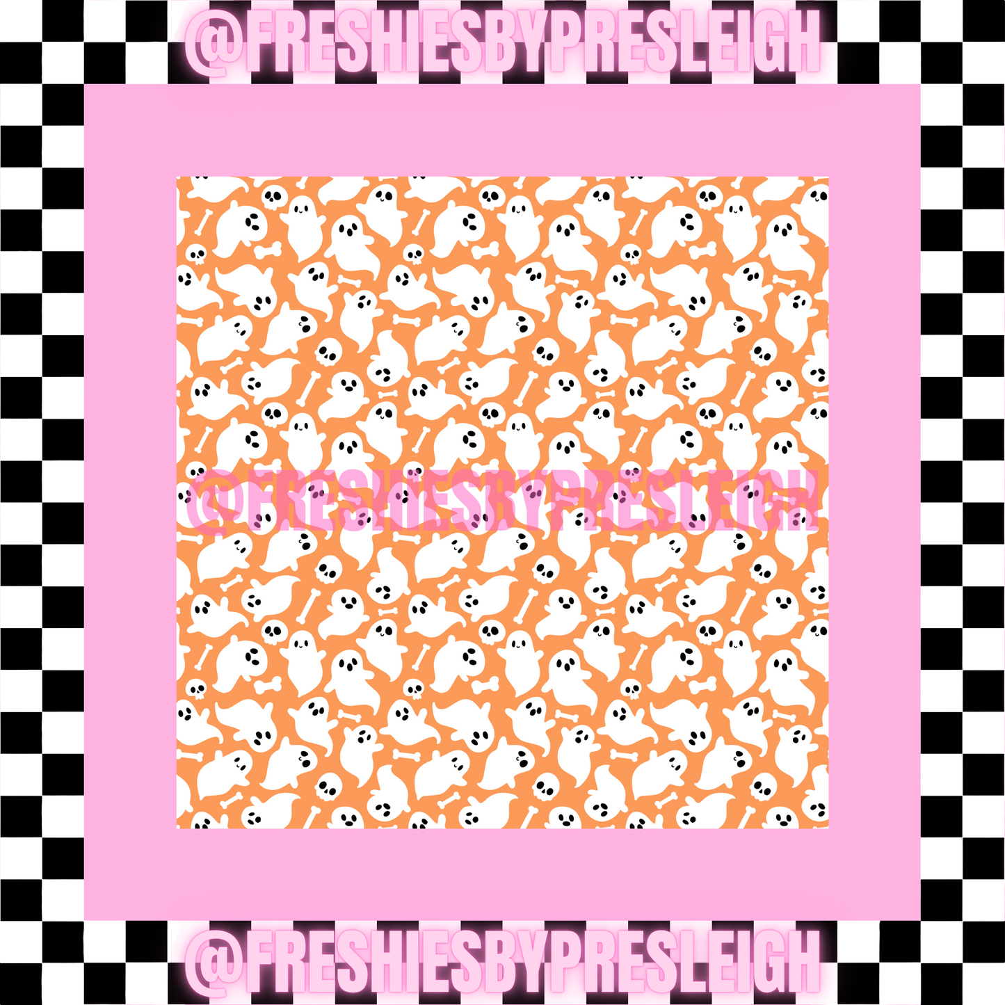 Fall Ghost (Square) Freshie Card Stock