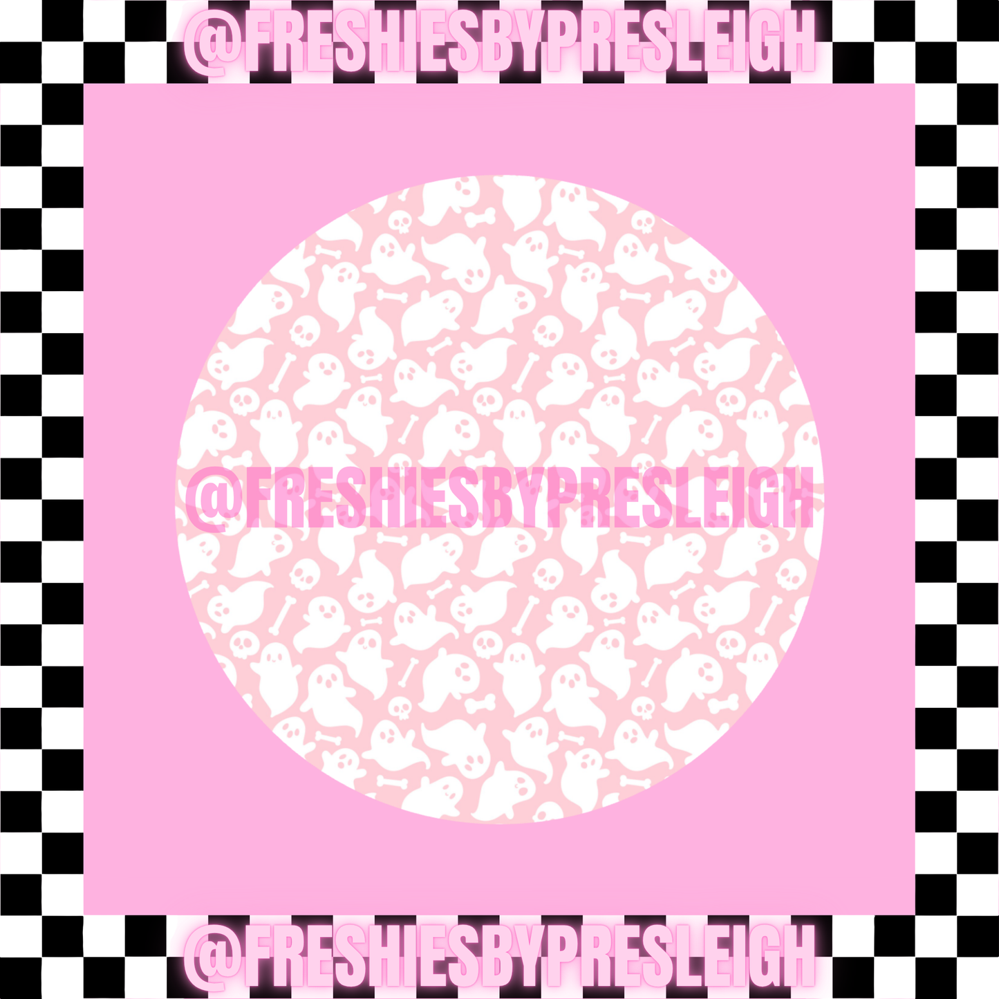 Fall Ghost (Round) Freshie Card Stock