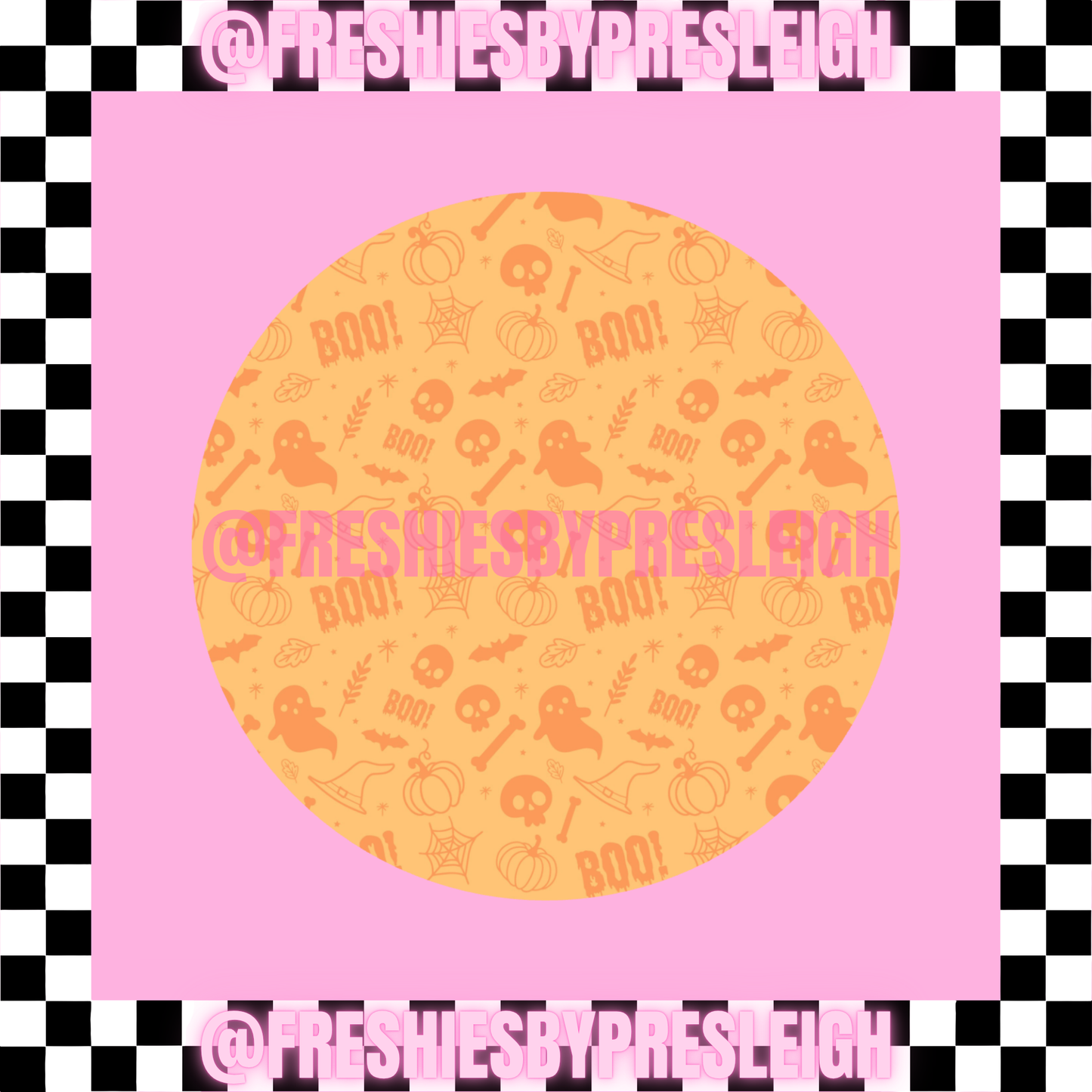Fall Ghost (Round) Freshie Card Stock