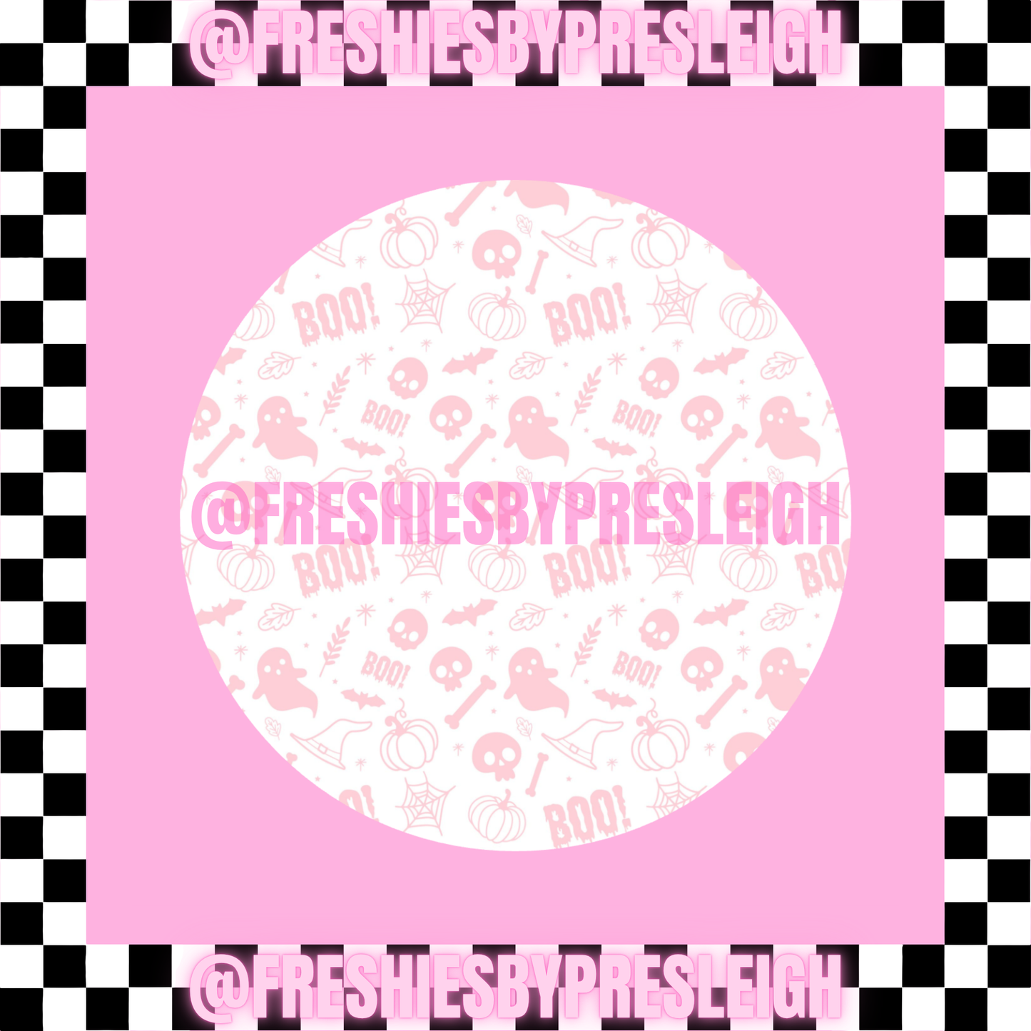 Fall Ghost (Round) Freshie Card Stock