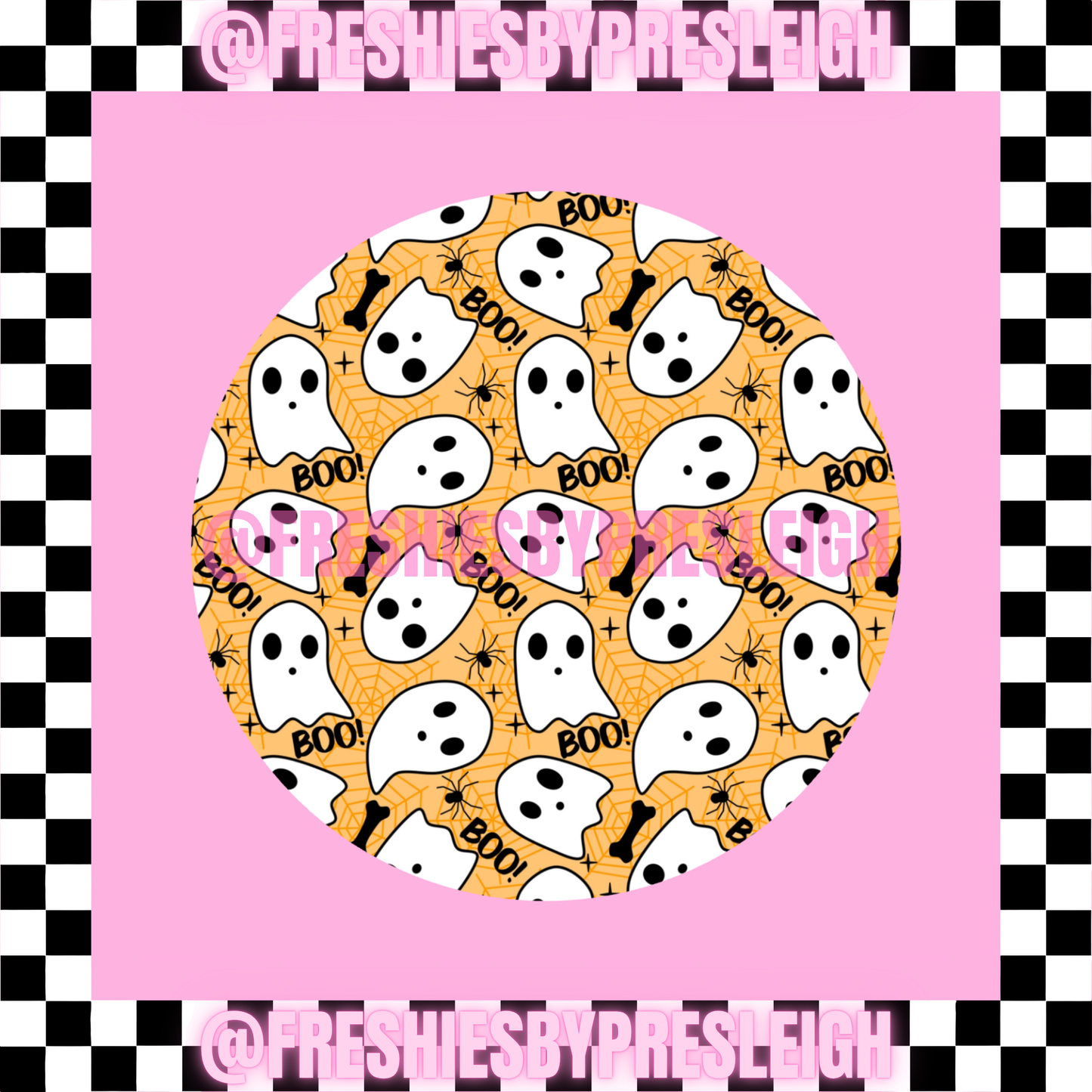 Fall Ghost (Round) Freshie Card Stock