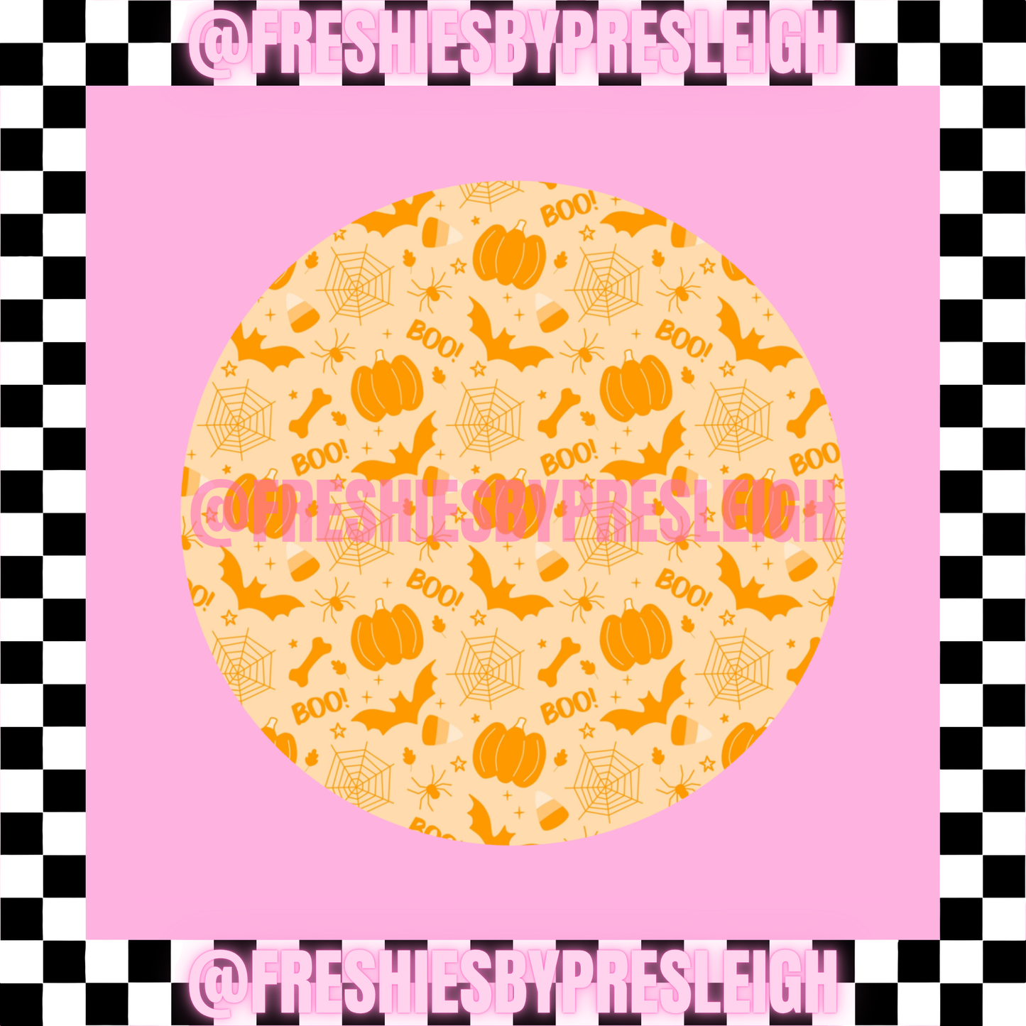 Fall Ghost (Round) Freshie Card Stock