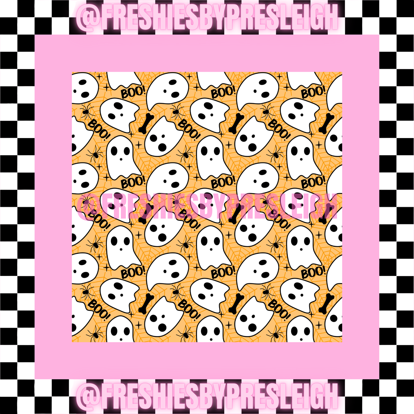 Fall Ghost (Square) Freshie Card Stock