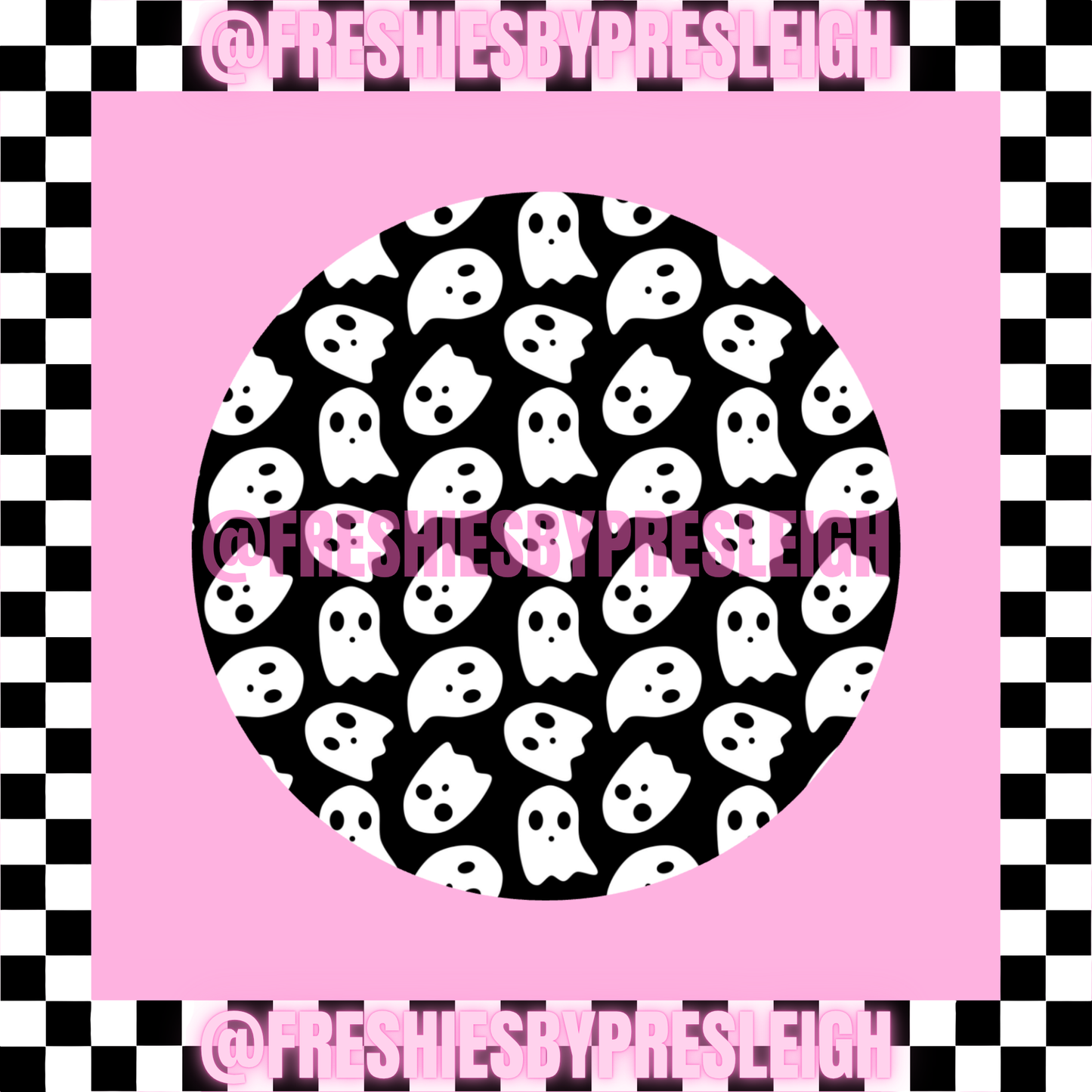 Fall Ghost (Round) Freshie Card Stock