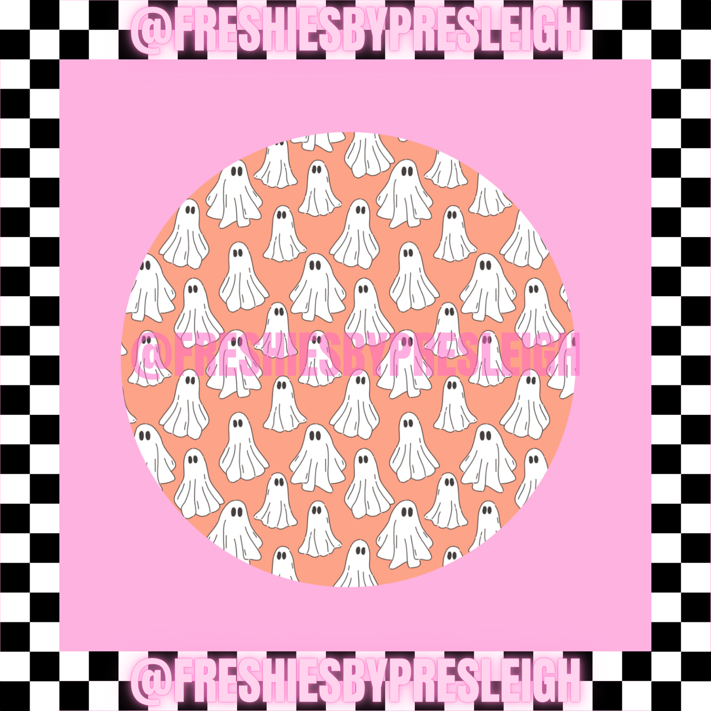 Fall Ghost (Round) Freshie Card Stock