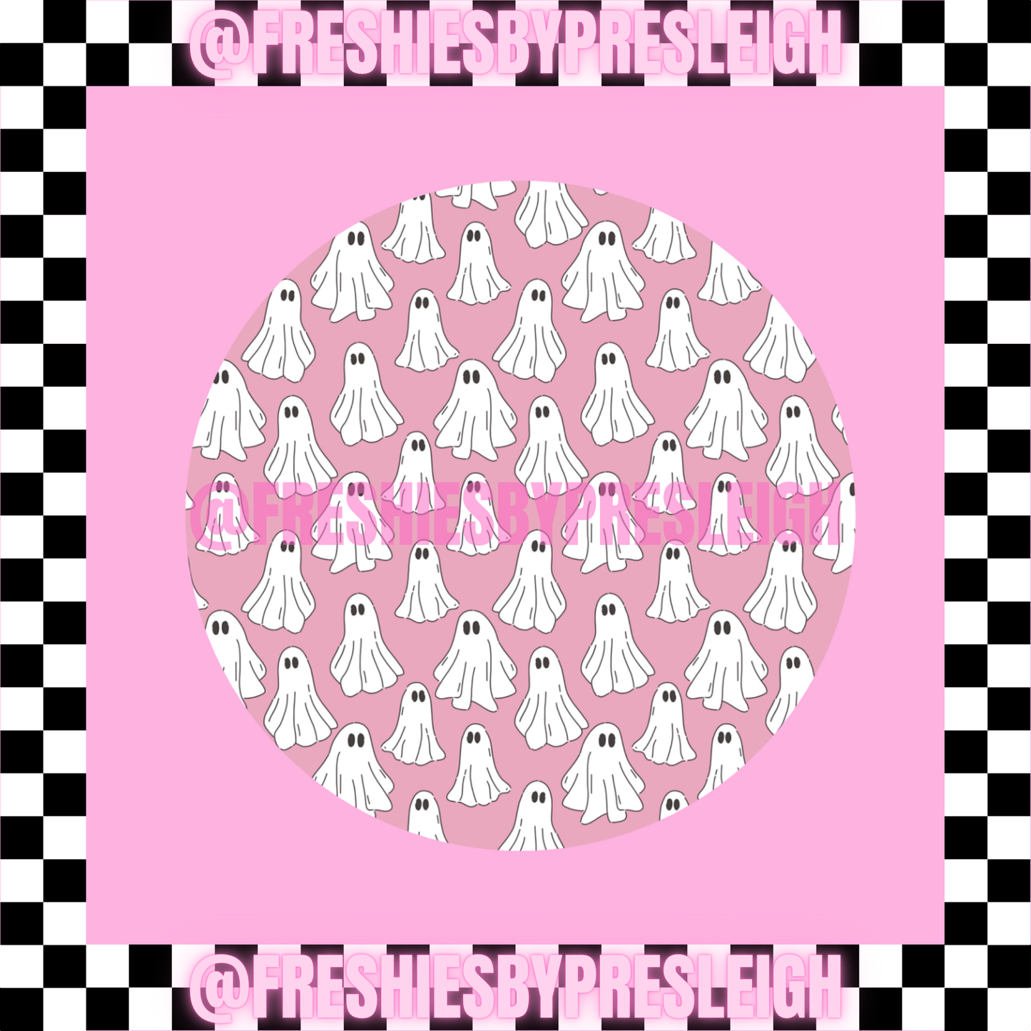 Fall Ghost (Round) Freshie Card Stock