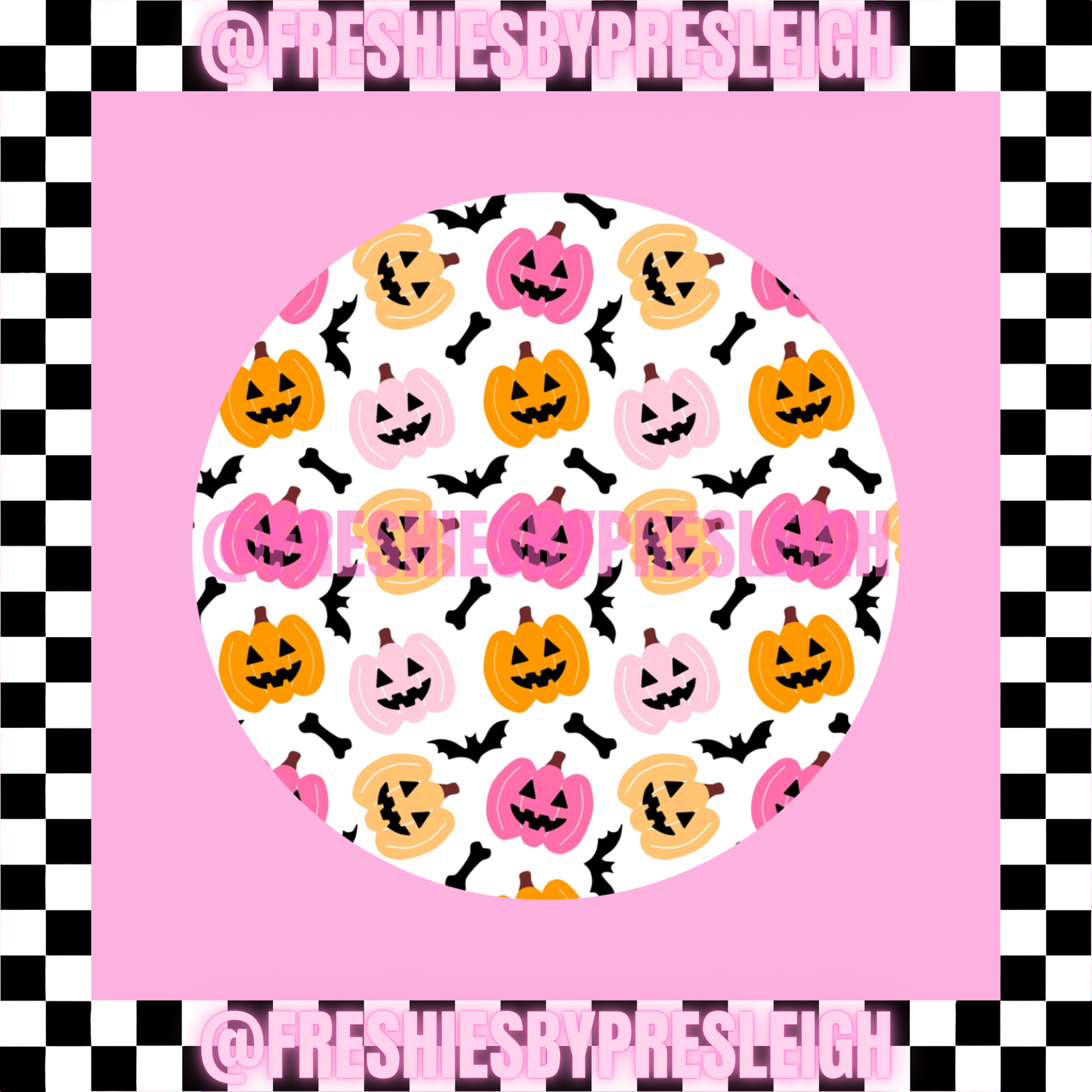 Fall Pumpkin (Round) Freshie Card Stock