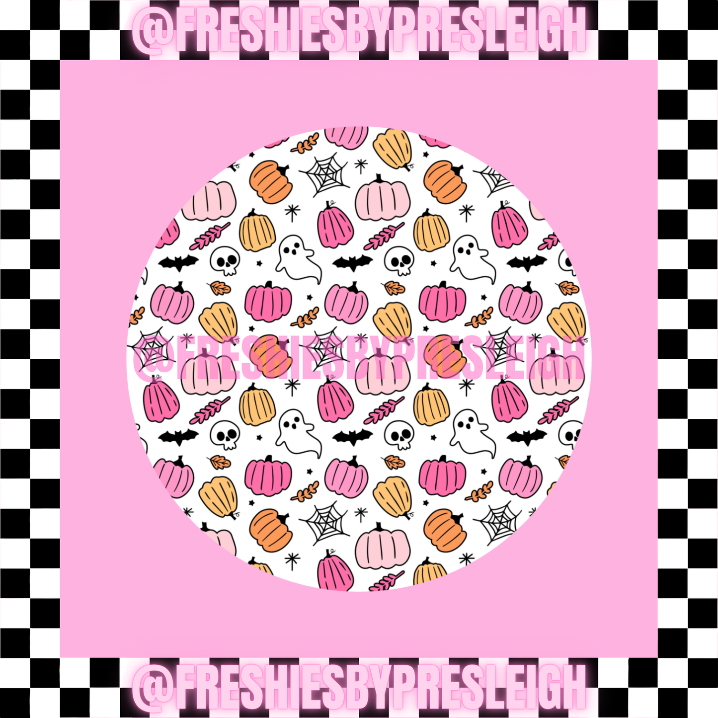 Fall Pumpkin (Round) Freshie Card Stock