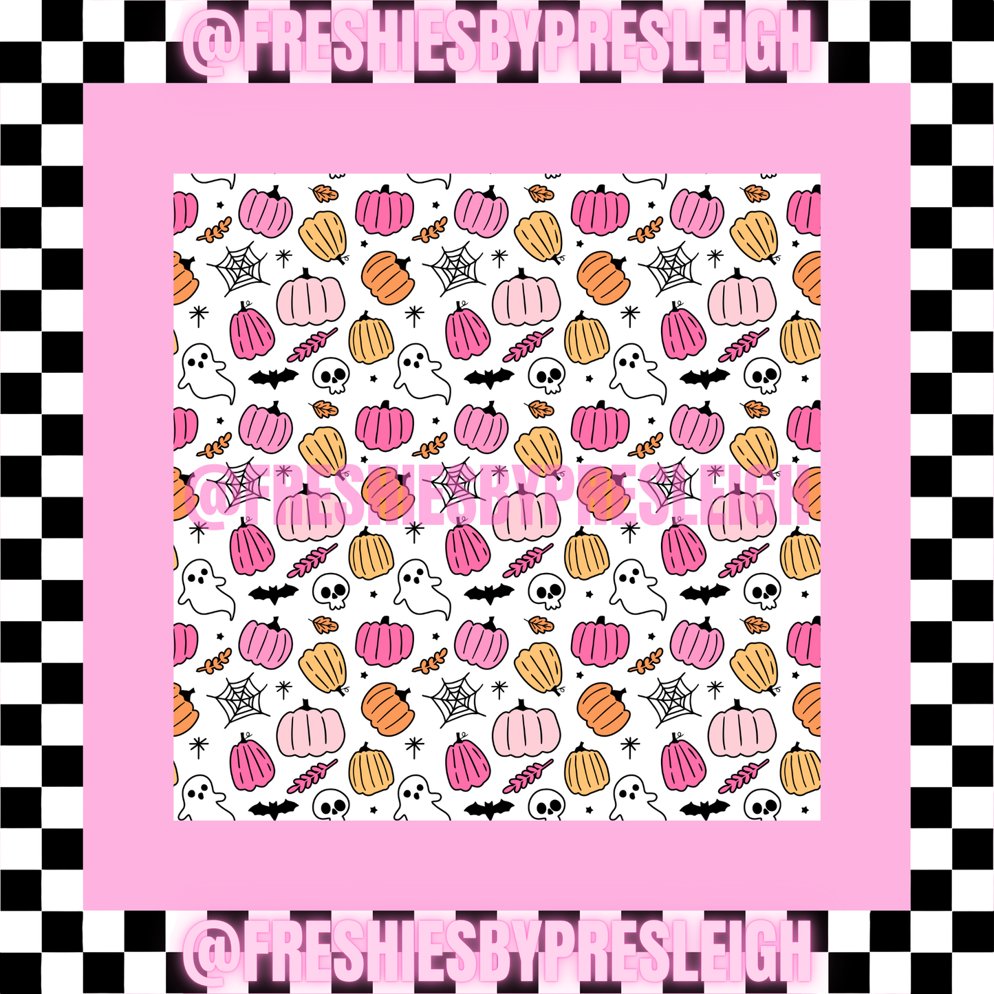 Fall Pumpkin (Square) Freshie Card Stock