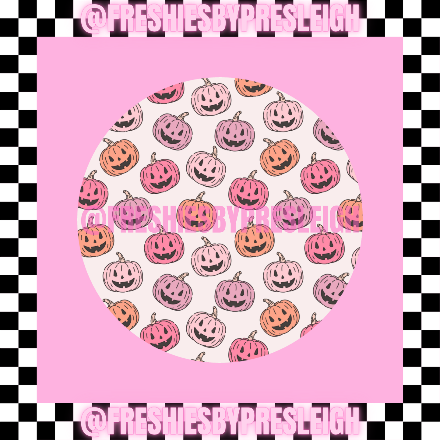 Fall Pumpkin (Round) Freshie Card Stock