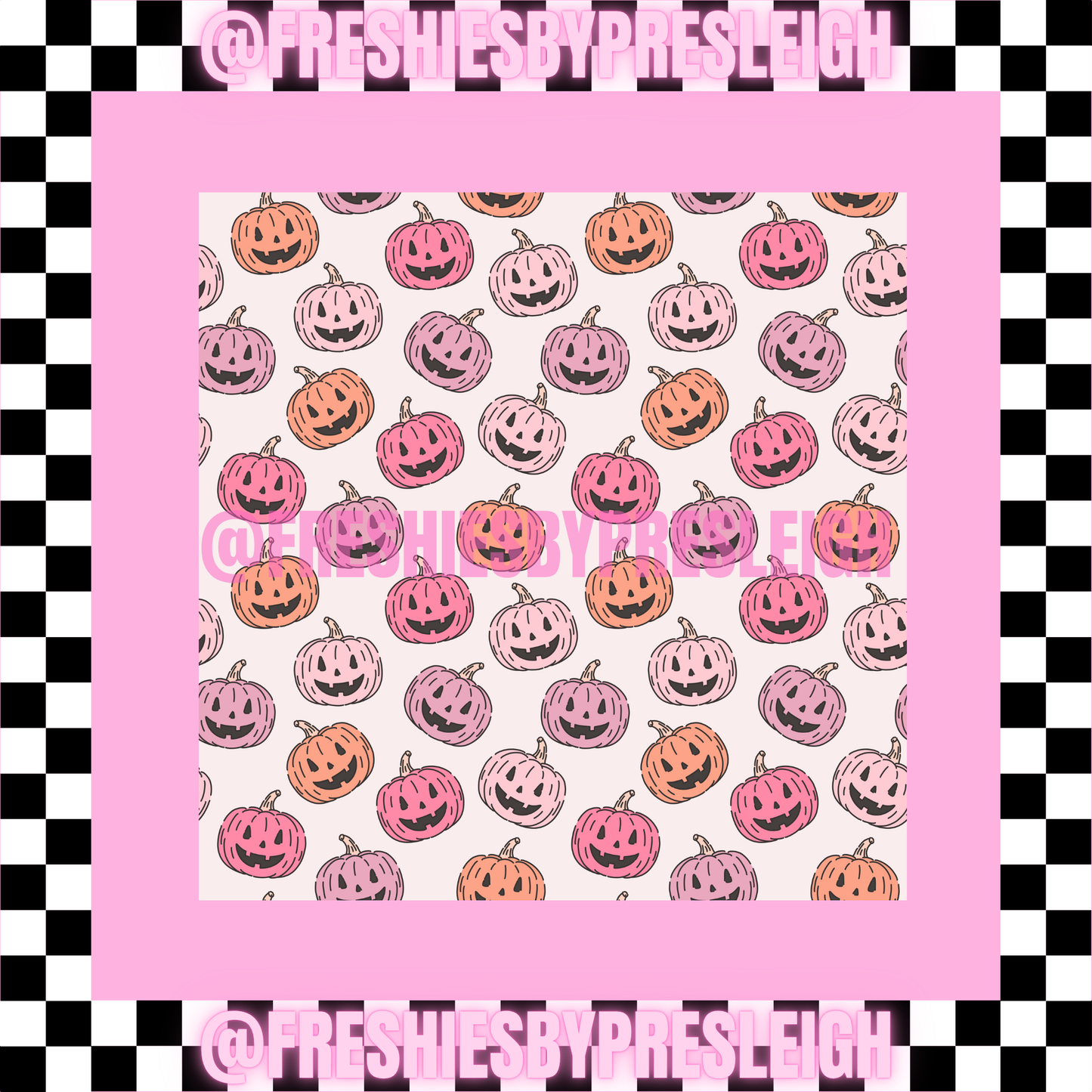 Fall Pumpkin (Square) Freshie Card Stock