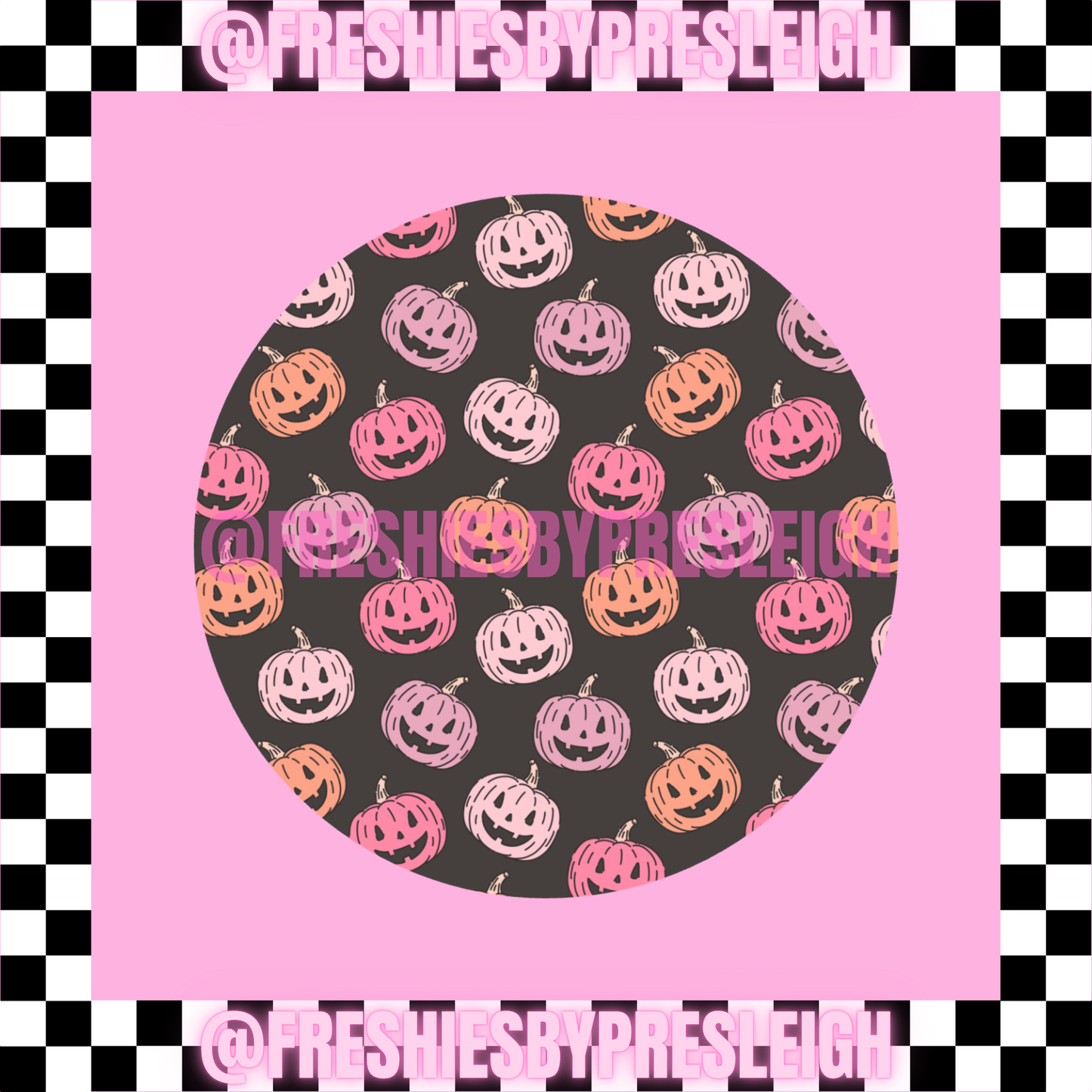 Fall Pumpkin (Round) Freshie Card Stock