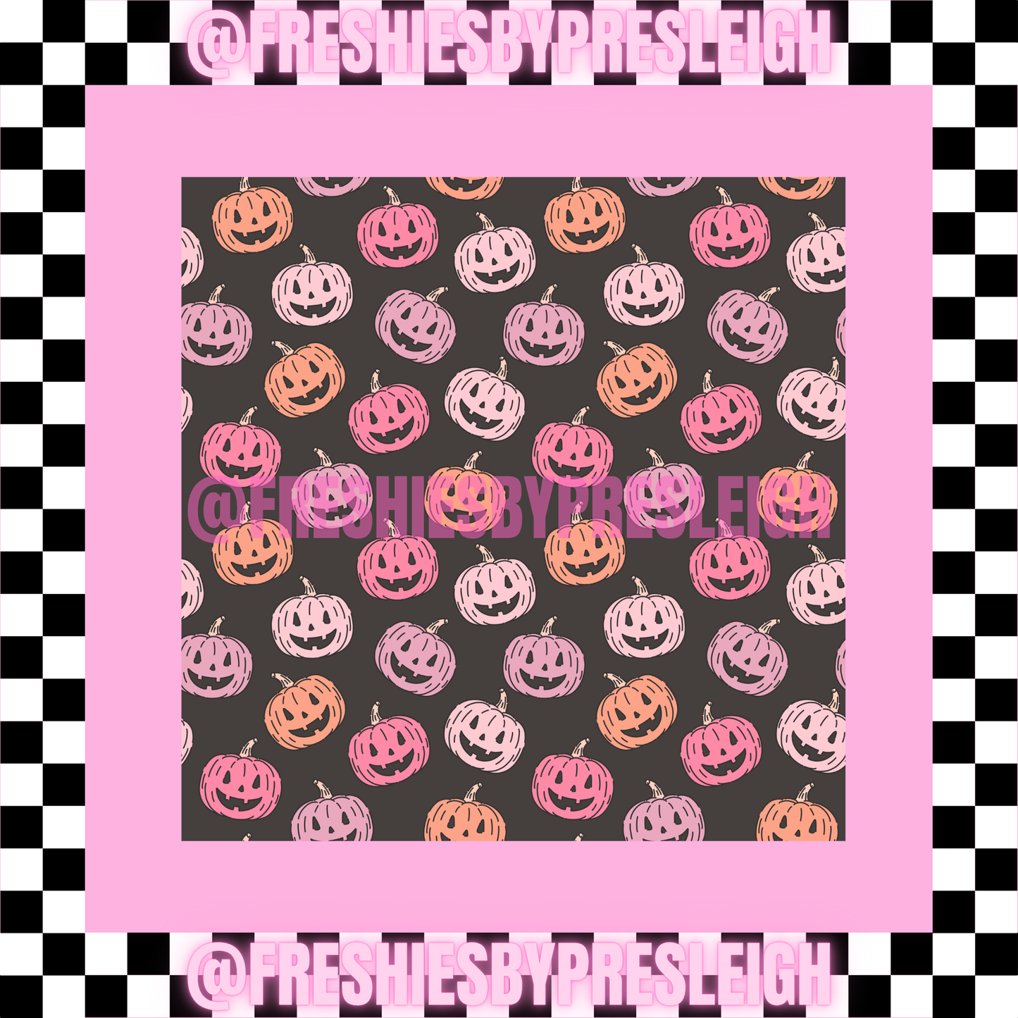 Fall Pumpkin (Square) Freshie Card Stock
