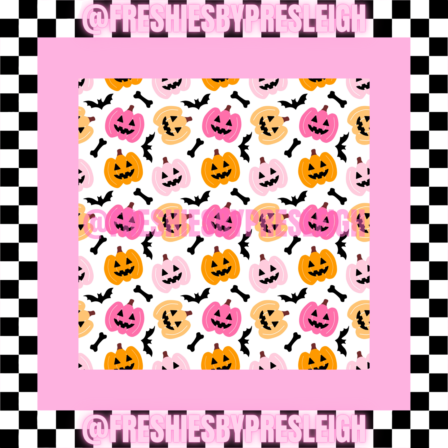 Fall Pumpkin (Square) Freshie Card Stock