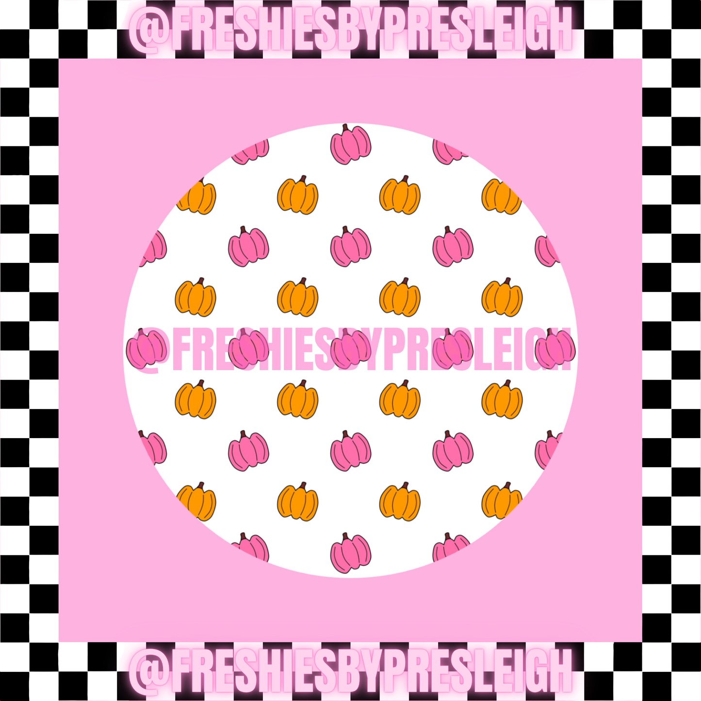 Fall Pumpkin (Round) Freshie Card Stock