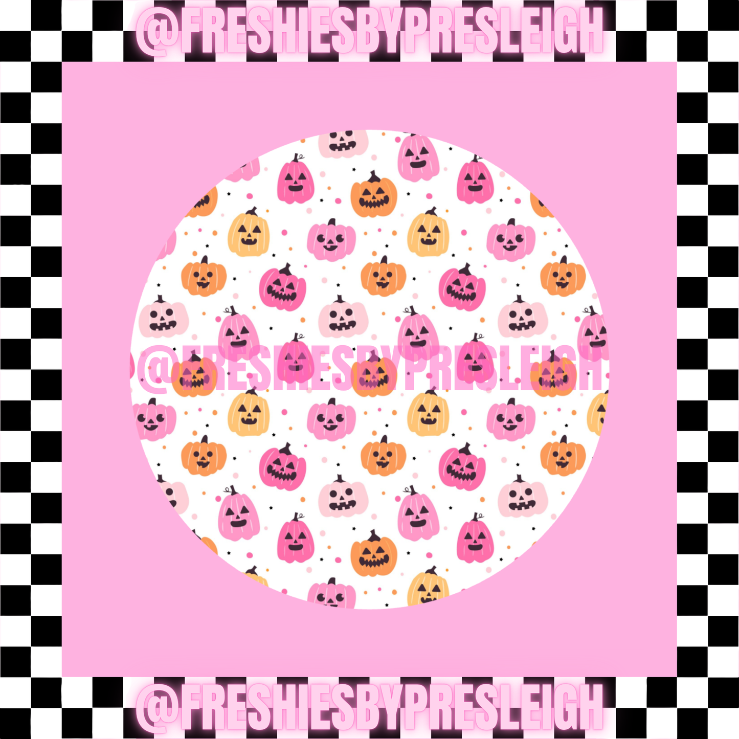 Fall Pumpkin (Round) Freshie Card Stock
