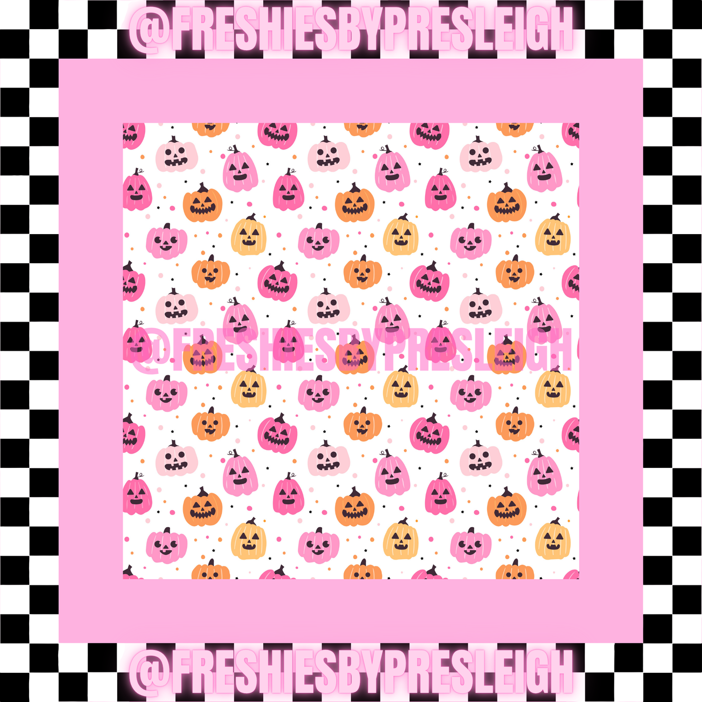 Fall Pumpkin (Square) Freshie Card Stock