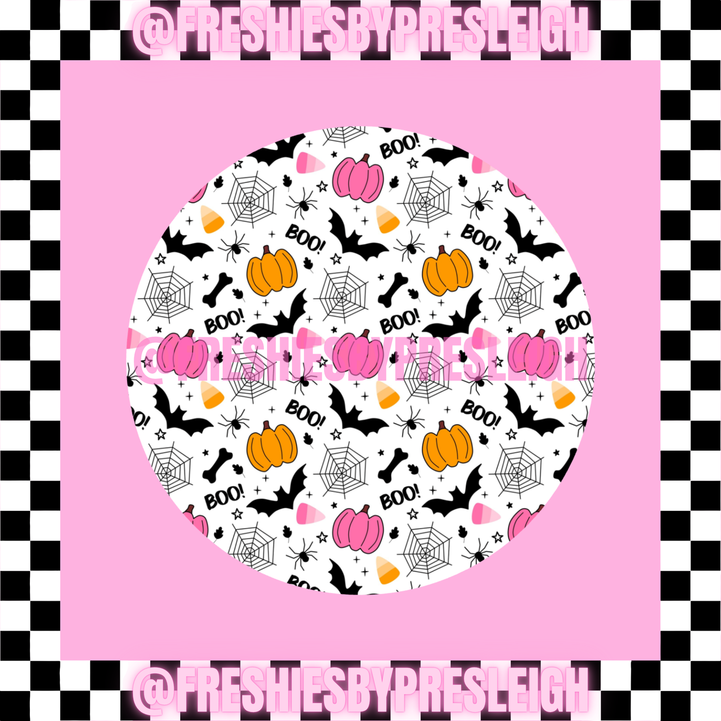 Fall Pumpkin (Round) Freshie Card Stock